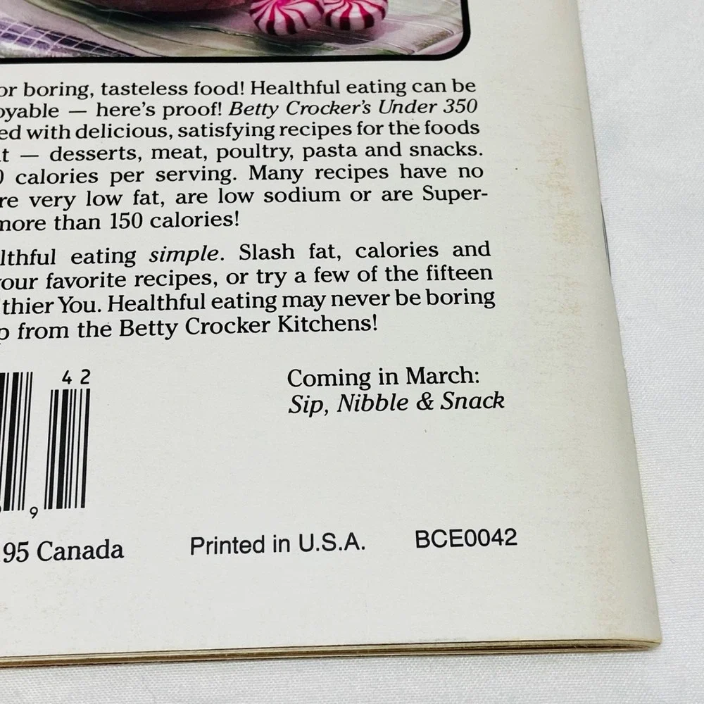Vintage‎ 1990 Betty Crocker Cookbook Cooking Recipes Baking Cook Book